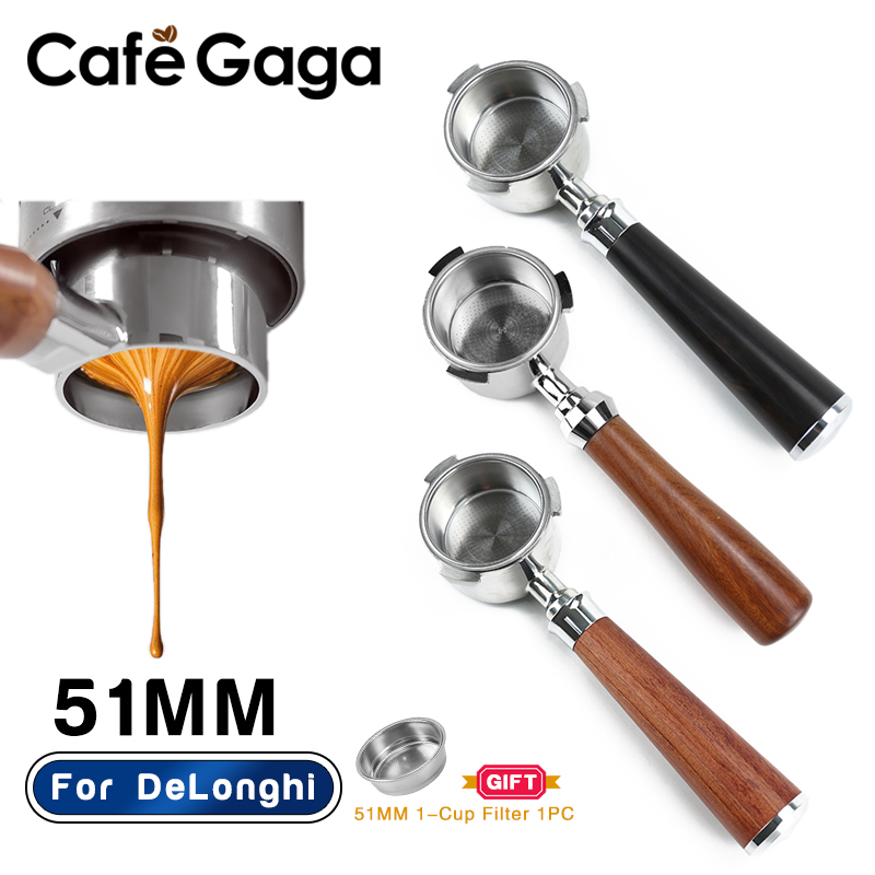 Delonghi Espresso Dedica 685 - พอร์ทาฟิลเตอร์แบบไม่มีฐานขนาด 51 มม. สำหรับเครื่องชงกาแฟ Delonghi Dedica