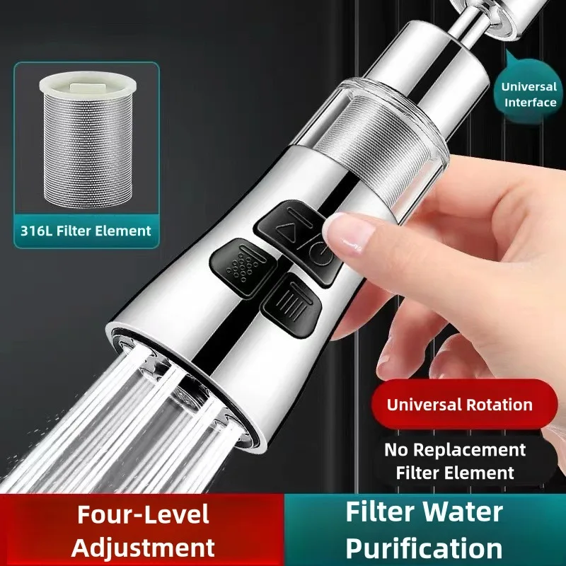 Kitchen Appliances Bundle - ก๊อกน้ําห้องครัว Extender พร้อมฟังก์ชั่นกรอง Universal 360 องศาหมุน