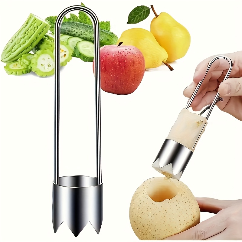 Kitchen Appliances Gift - เครื่องมือเอาแกนผลไม้และผักสแตนเลส อุปกรณ์กำจัดเมล็ดพริกหยวก เครื่องมือคว้านแกนแอปเปิลและลูกแพร์ อุปกรณ์ครัว