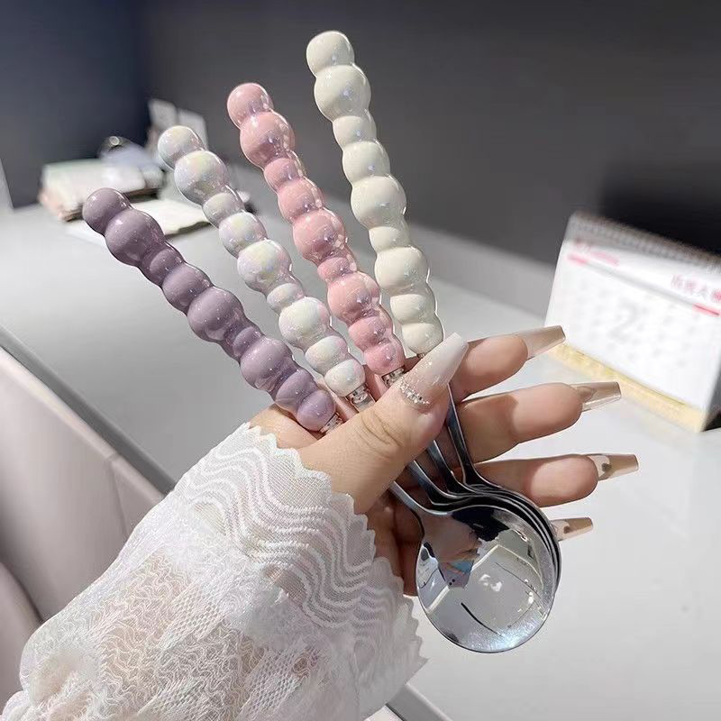 ช้อนคนทำจากสเตนเลสช้อนมีด้ามมุ - Kitchen Appliances Gift บทวิจารณ์และราคา